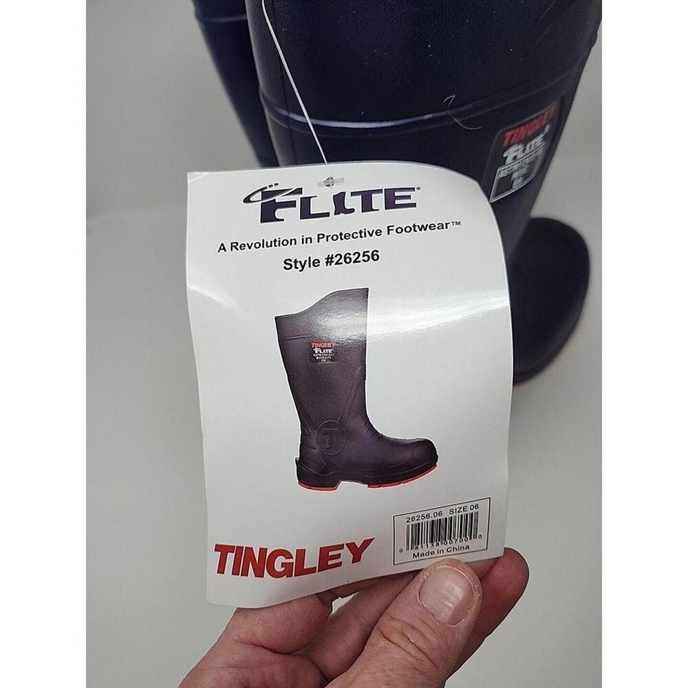 Tingley Flite ChevronPlus Knee Boots for Men and Women M6 W8 Blue Red Steel Toes - Picture 5 of 6